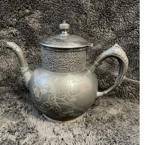 E.G. Webster & Son Floral Silver Plated Teapot